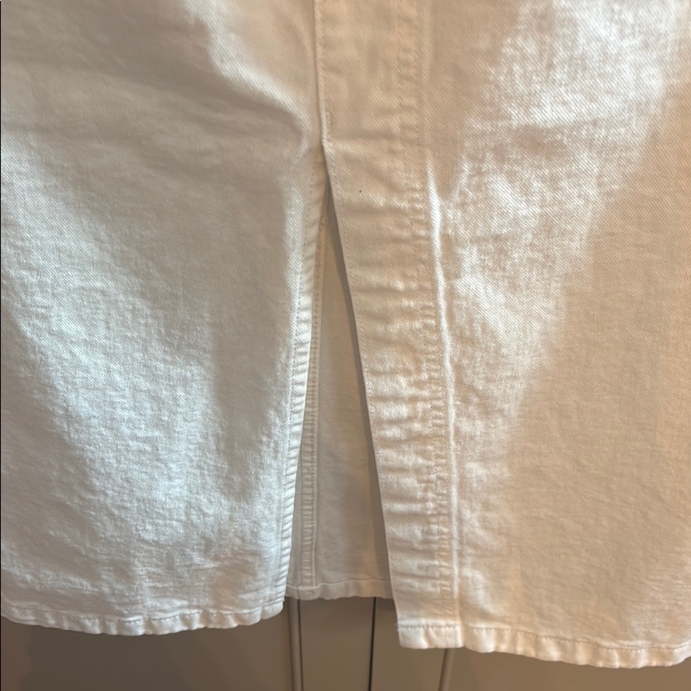 Mango White Midi Denim Skirt sz M - Picture 3 of 4